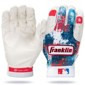 Franklin Youth Tee Ball Batting Gloves White/Red/Blue