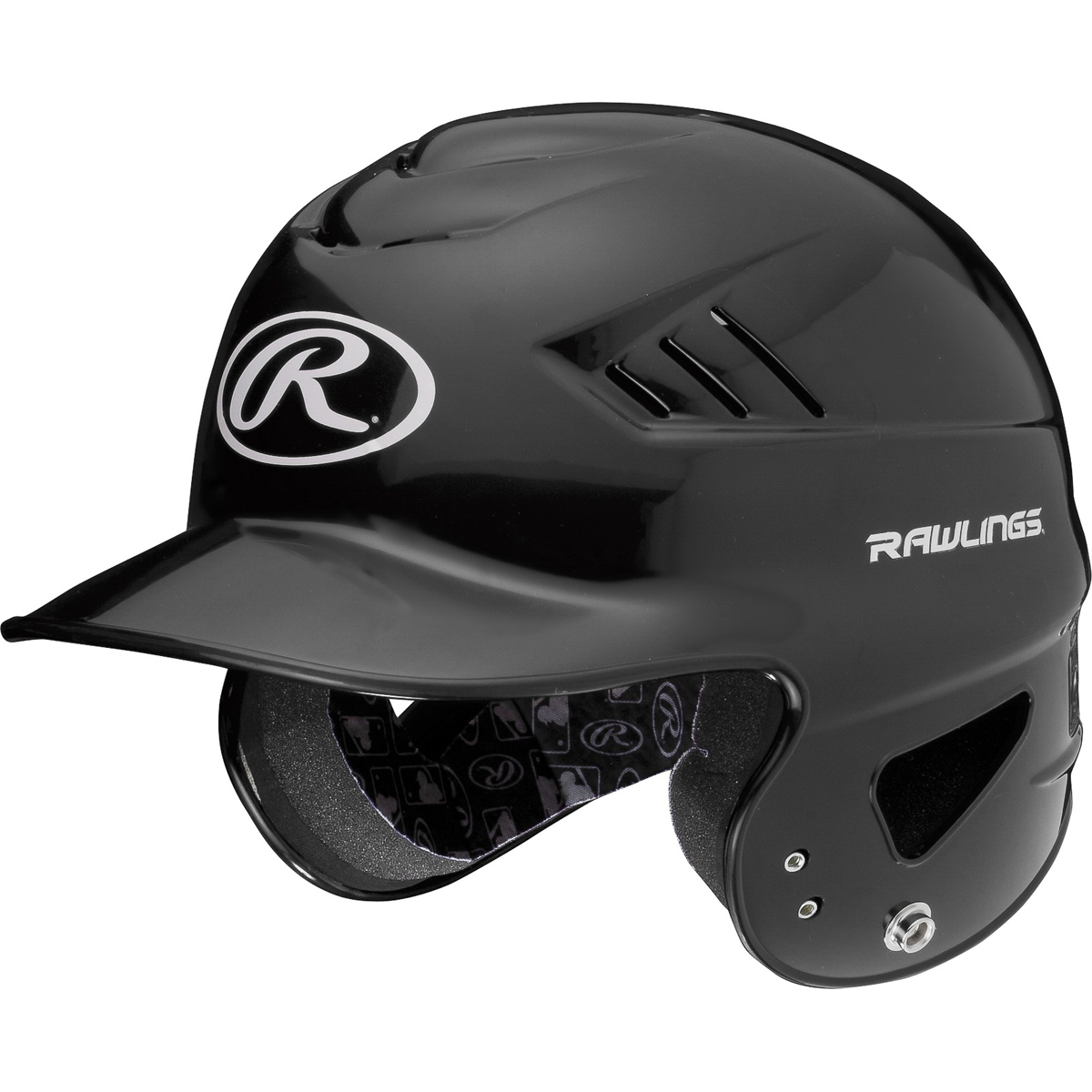 White Rawlings Coolflo Youth Batting Helmet Facemask 