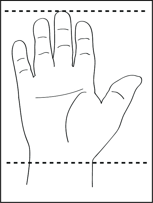 Batting glove hand size