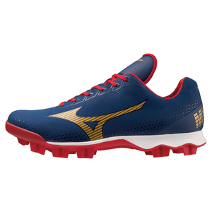 Mizuno Light Revo TPU Cleats Navy/Red/White