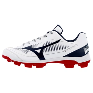 Mizuno Cushion Revo TPU Cleats | White Blue Red