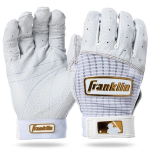 Franklin Pro Classic Adult Batting Gloves | White-Gold