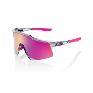 100 Percent Translucent Grey Sunglasses | Purple Mirror