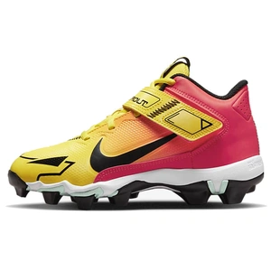 Nike Force Trout 8 Keystone Big Kids Cleats Yellow/Crimson/Mint