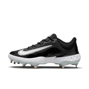 Nike Alpha Huarache Elite 4 Low Metal Cleats Black
