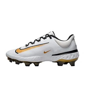 Nike Alpha Huarache Elite 4 Low MCS Moulded Cleats White/Gold
