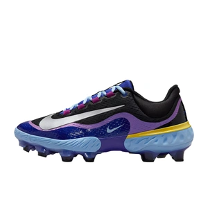Nike Alpha Huarache Elite 4 Low Moulded Cleats | Purple/Black/Blue