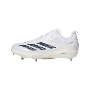 Adidas Adizero Electric 2 Metal Baseball Cleats | White & Navy