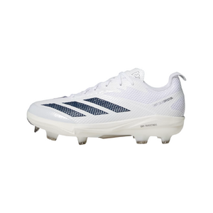 Adidas Adizero Electric 2 Moulded Baseball Cleats | White & Navy