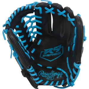 Rawlings R9 Youth 11.5 Inch Baseball Glove | Black & Blue