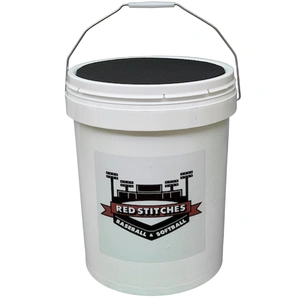 Red Stitches Ball Bucket