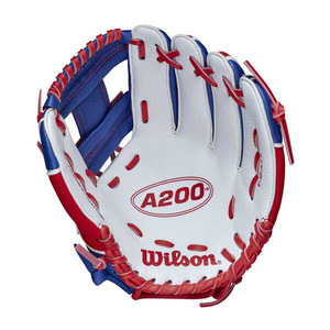Wilson A200 10 Inch T-Ball Glove Royal/Red/White